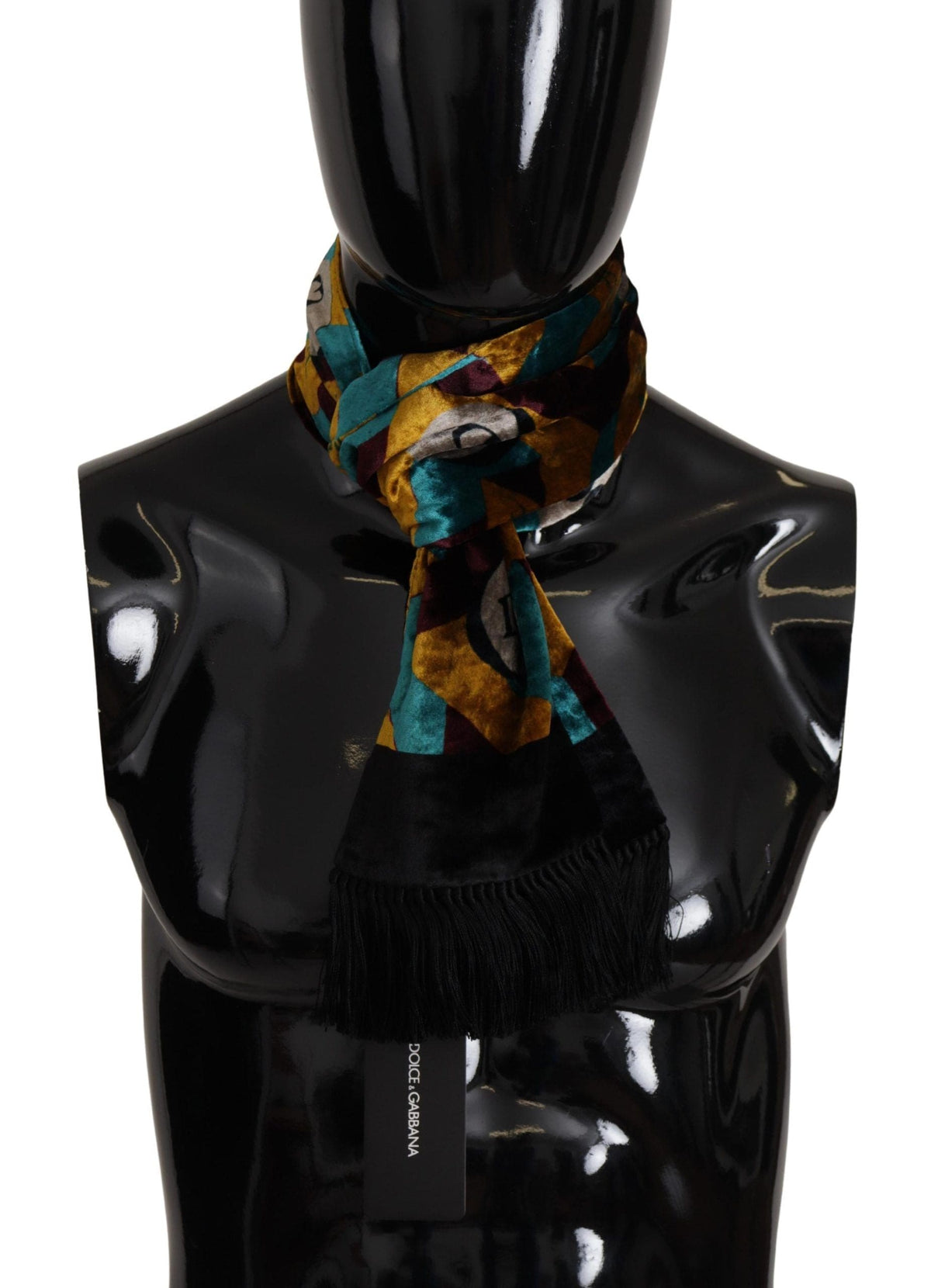 Foulard élégant en soie mélangée multicolore Dolce &amp; Gabbana pour homme