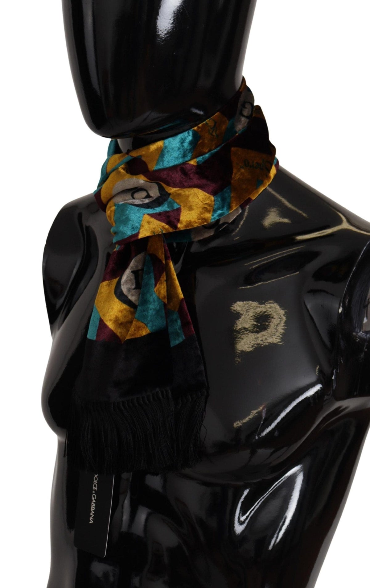 Foulard élégant en soie mélangée multicolore Dolce &amp; Gabbana pour homme