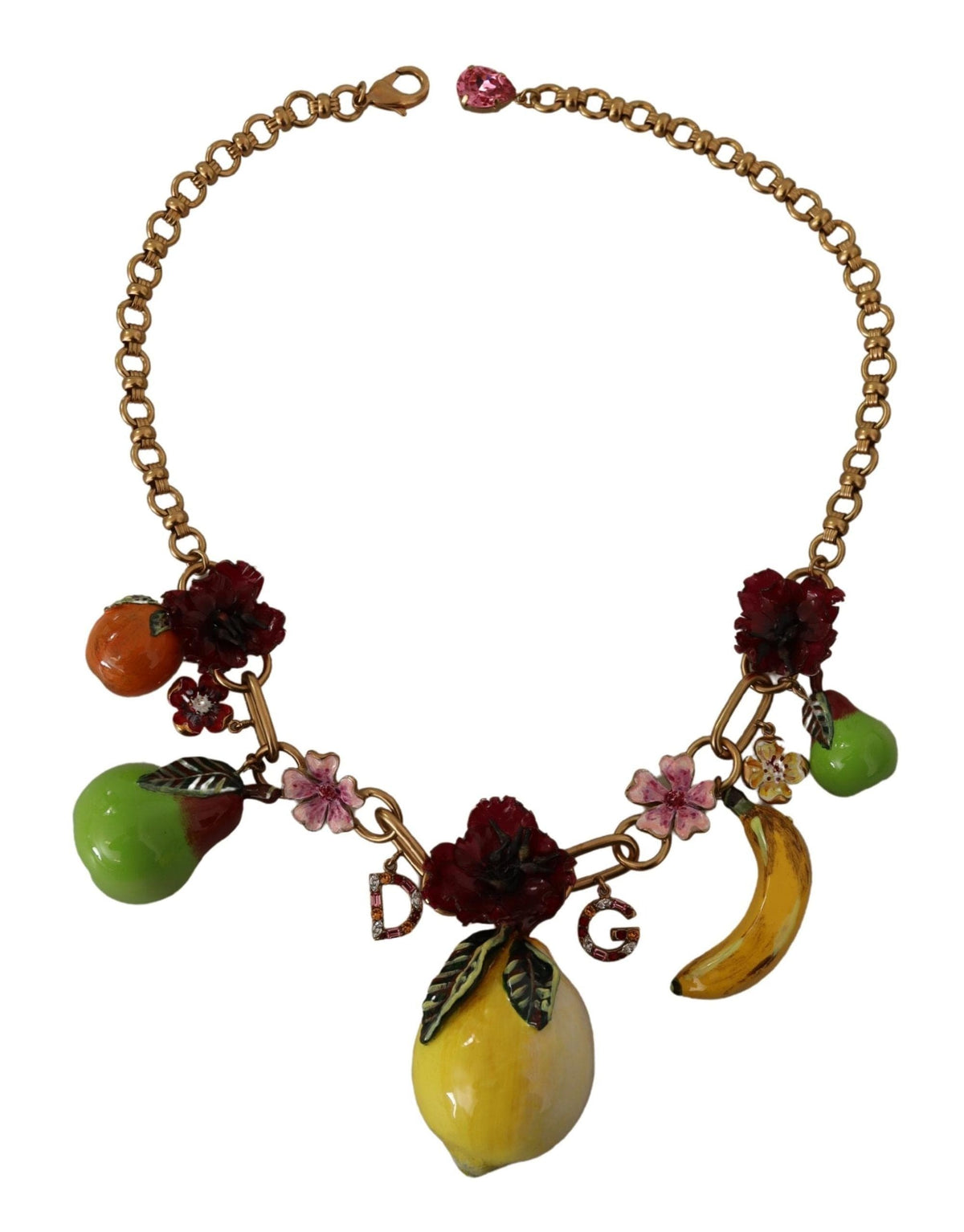 Collier Dolce &amp; Gabbana Chic Gold Statement avec fruits de Sicile