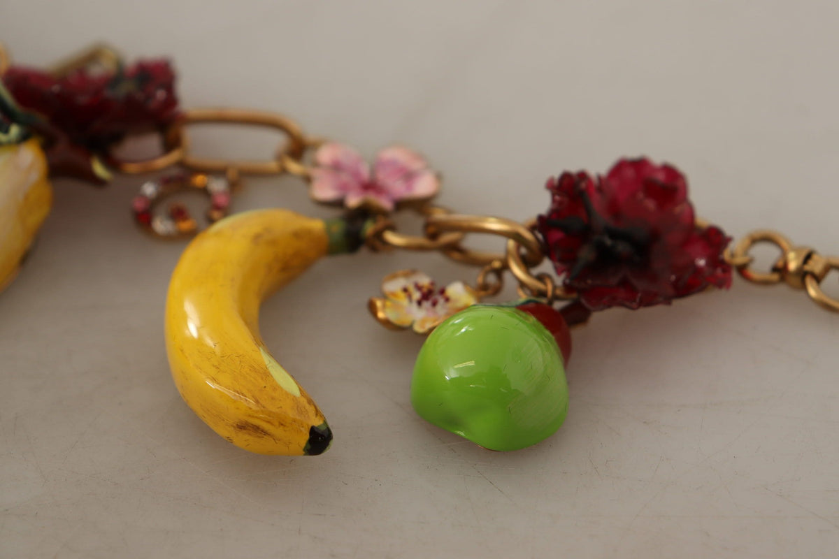 Collier Dolce &amp; Gabbana Chic Gold Statement avec fruits de Sicile