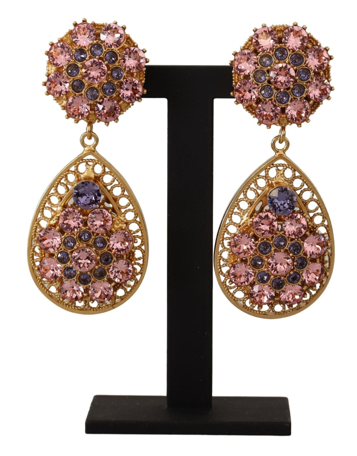 Pendientes colgantes de cristal multicolor barroco de Dolce &amp; Gabbana