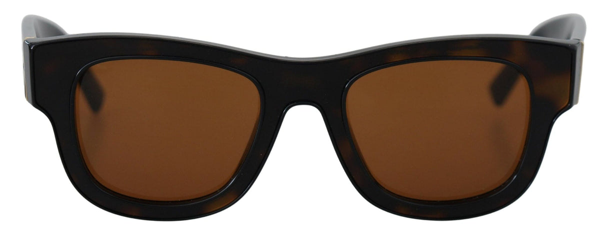 Lunettes de soleil chics en acétate marron Dolce &amp; Gabbana