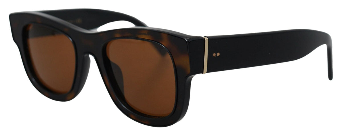 Lunettes de soleil chics en acétate marron Dolce &amp; Gabbana