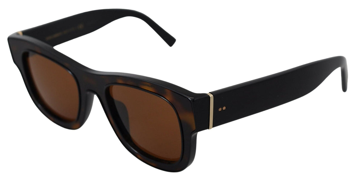 Lunettes de soleil chics en acétate marron Dolce &amp; Gabbana