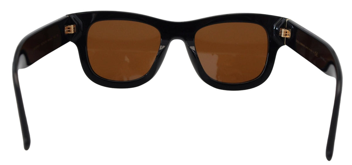 Lunettes de soleil chics en acétate marron Dolce &amp; Gabbana