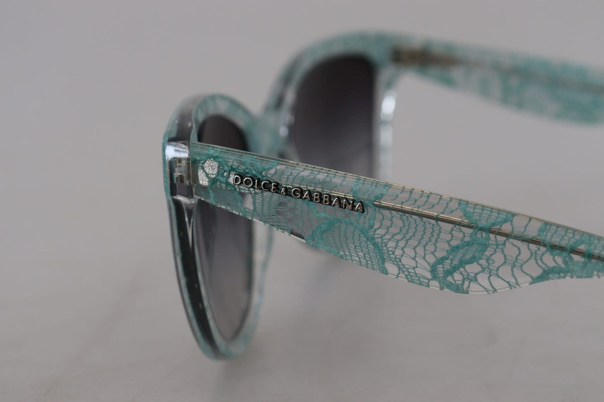 Gafas de sol elegantes de diseño con encaje siciliano de Dolce &amp; Gabbana