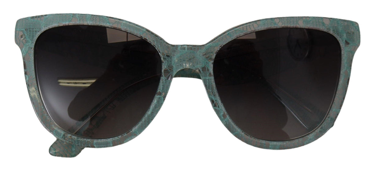 Gafas de sol elegantes de diseño con encaje siciliano de Dolce &amp; Gabbana