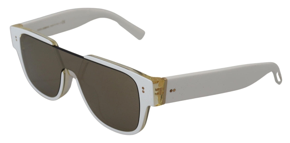 Gafas de sol elegantes de acetato blanco de Dolce &amp; Gabbana para mujer