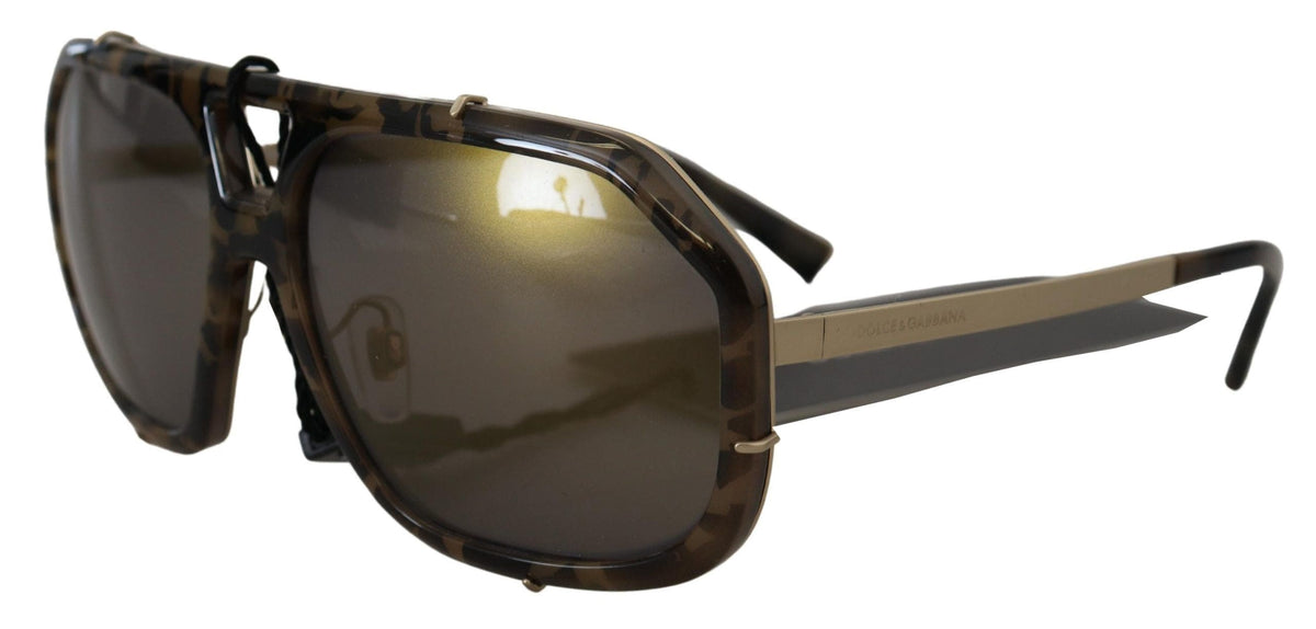 Lunettes de soleil aviateur effet miroir marron Dolce &amp; Gabbana Chic