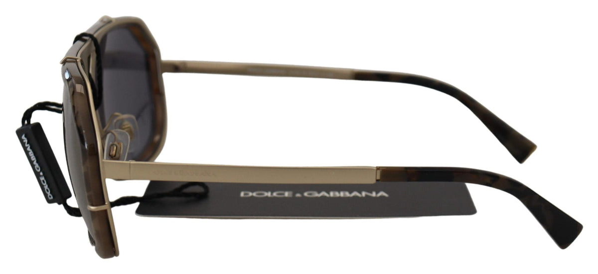 Lunettes de soleil aviateur effet miroir marron Dolce &amp; Gabbana Chic