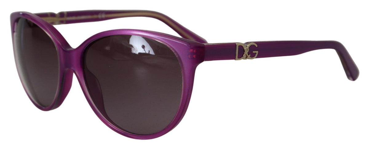 Lunettes de soleil rondes en acétate violet chic Dolce &amp; Gabbana