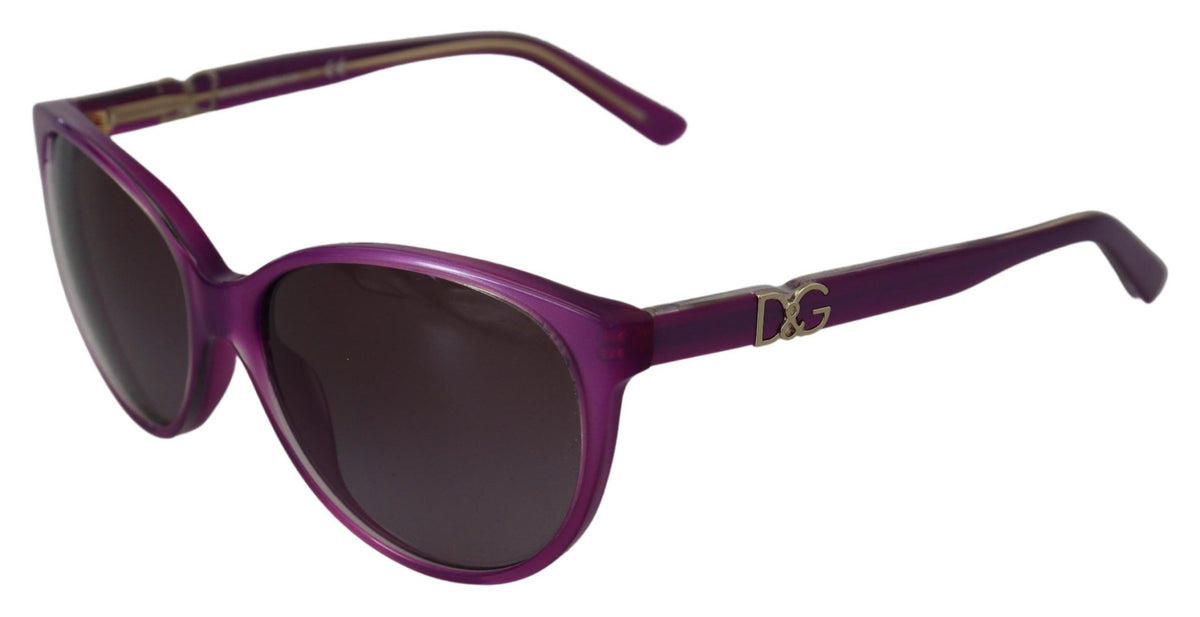 Gafas de sol redondas de acetato color morado elegantes de Dolce &amp; Gabbana