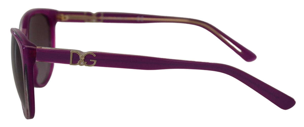 Gafas de sol redondas de acetato color morado elegantes de Dolce &amp; Gabbana