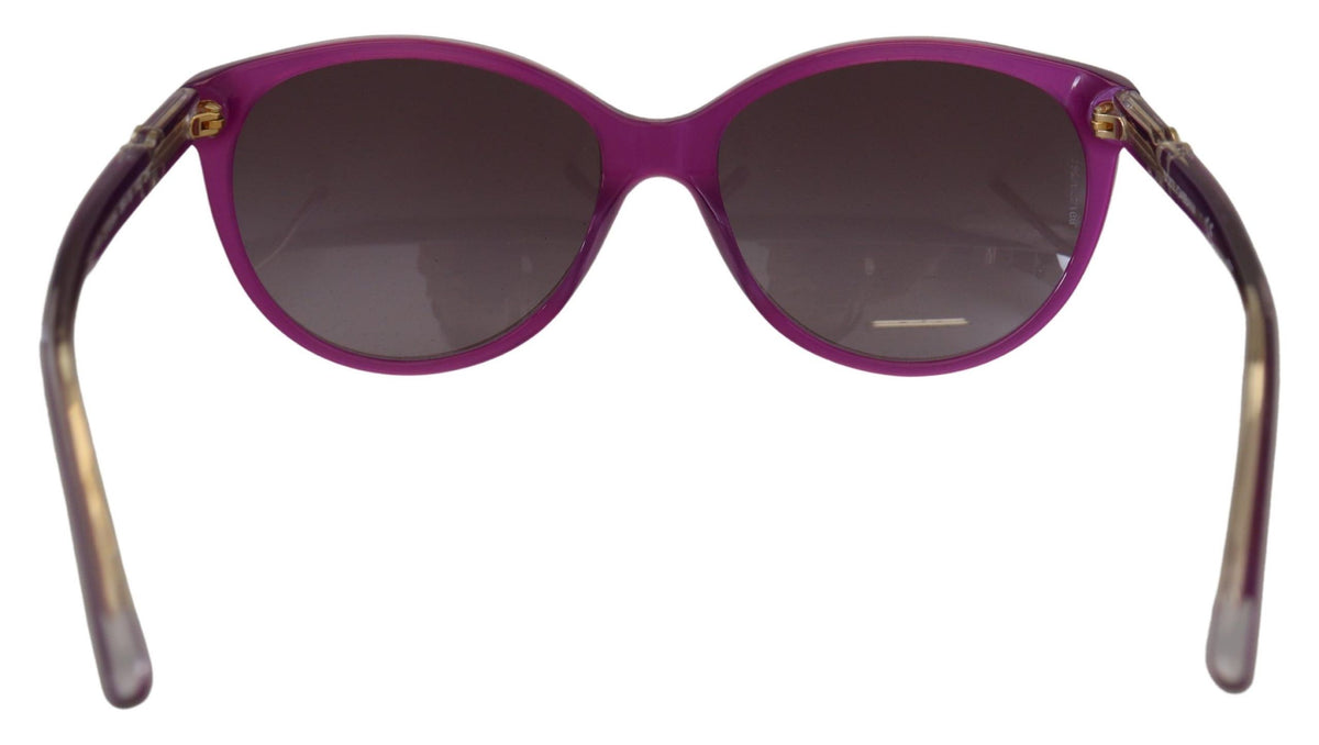 Gafas de sol redondas de acetato color morado elegantes de Dolce &amp; Gabbana