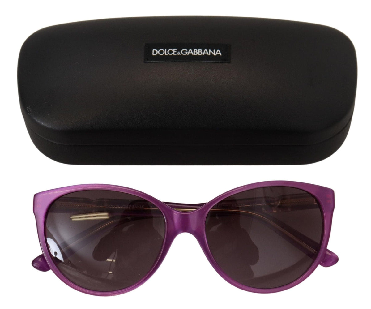 Lunettes de soleil rondes en acétate violet chic Dolce &amp; Gabbana