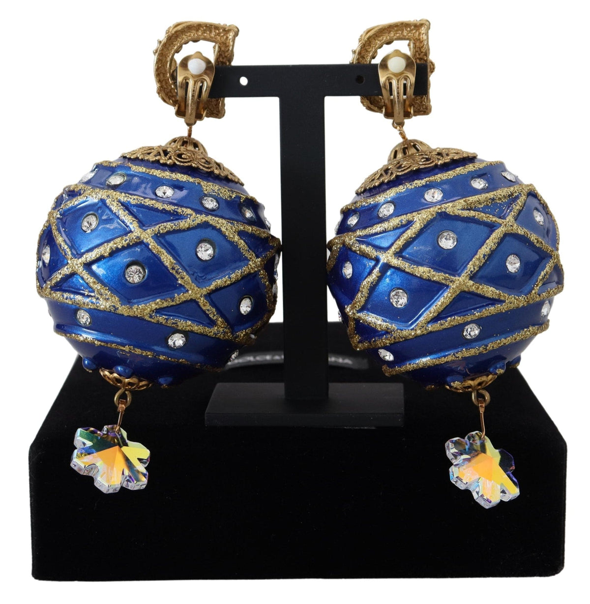 Boucles d'oreilles pendantes élégantes en forme de boule de Noël en cristal Dolce &amp; Gabbana