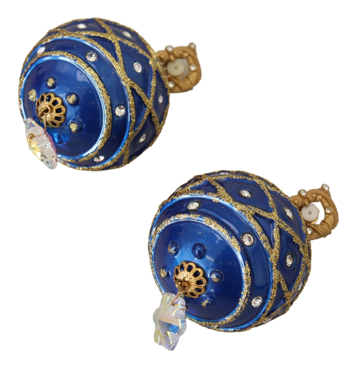 Boucles d'oreilles pendantes élégantes en forme de boule de Noël en cristal Dolce &amp; Gabbana