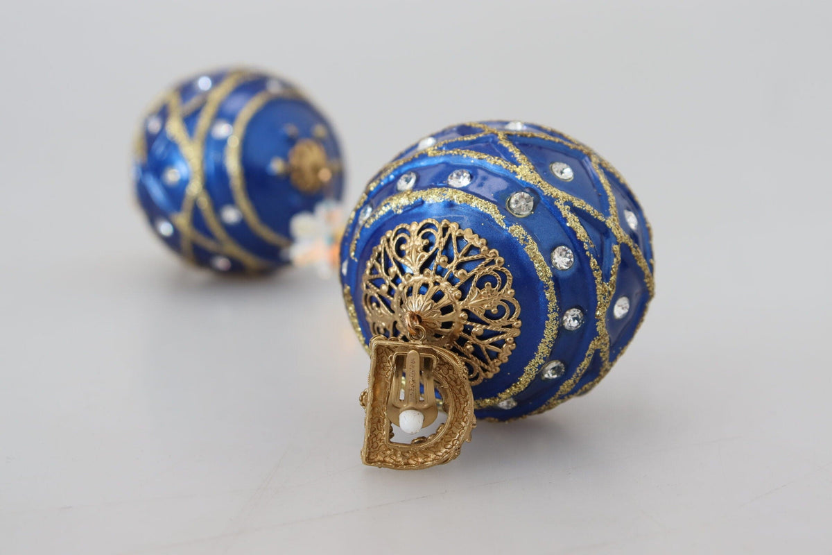 Boucles d'oreilles pendantes élégantes en forme de boule de Noël en cristal Dolce &amp; Gabbana