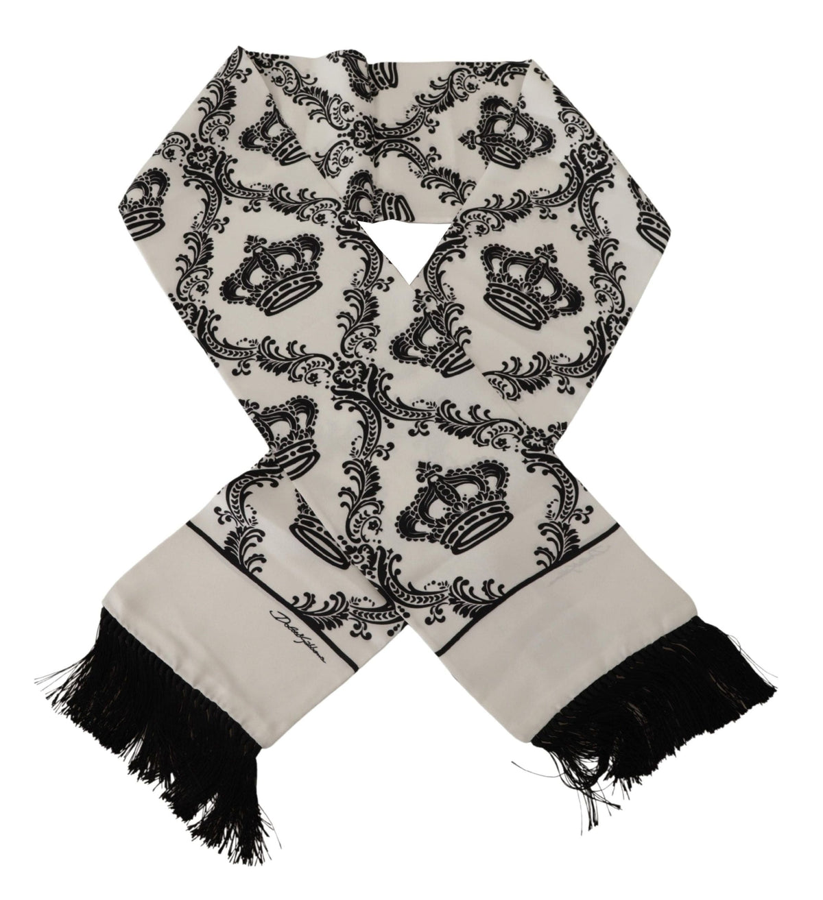 Foulard en soie imprimé couronne royale Dolce &amp; Gabbana pour homme