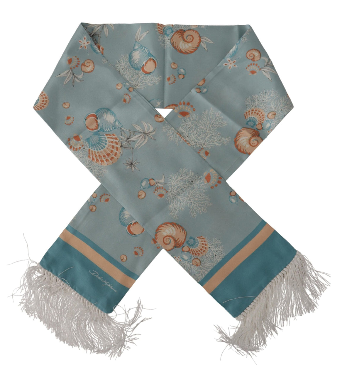 Foulard en soie élégant Dolce &amp; Gabbana avec motif coquillage