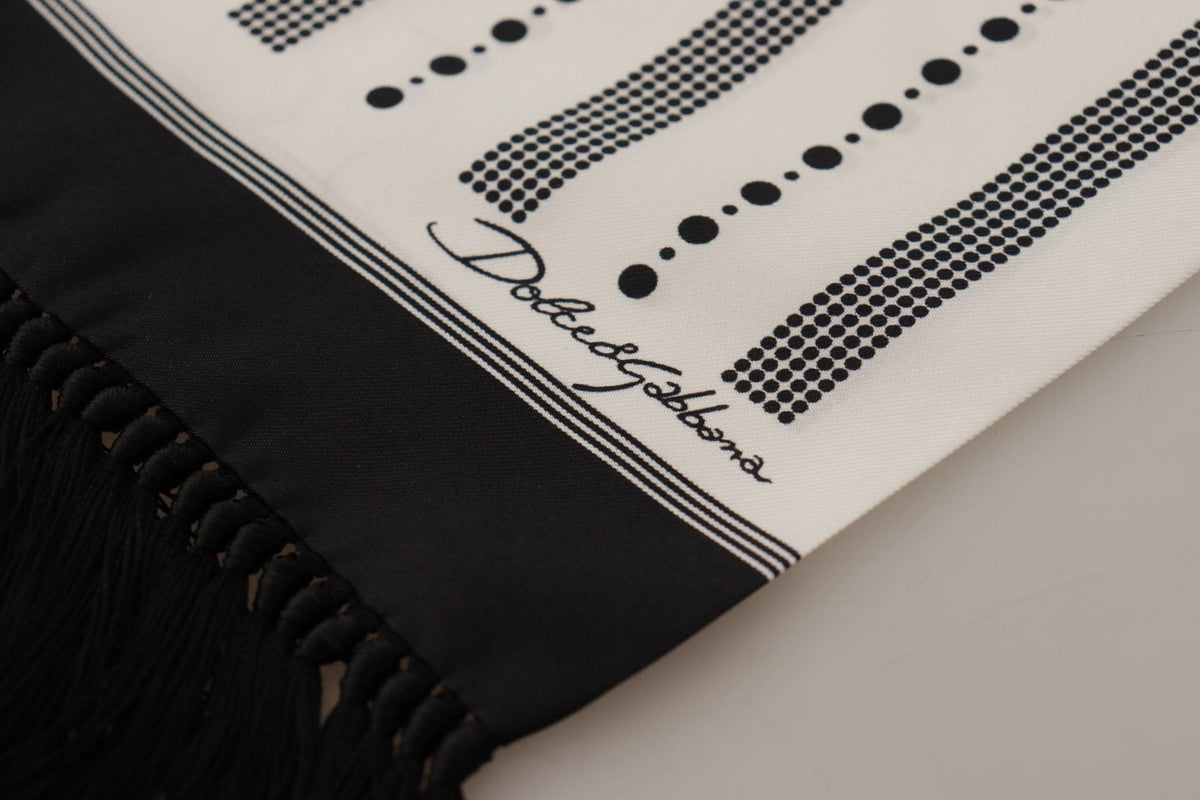 Foulard en soie monochrome élégant pour homme Dolce &amp; Gabbana