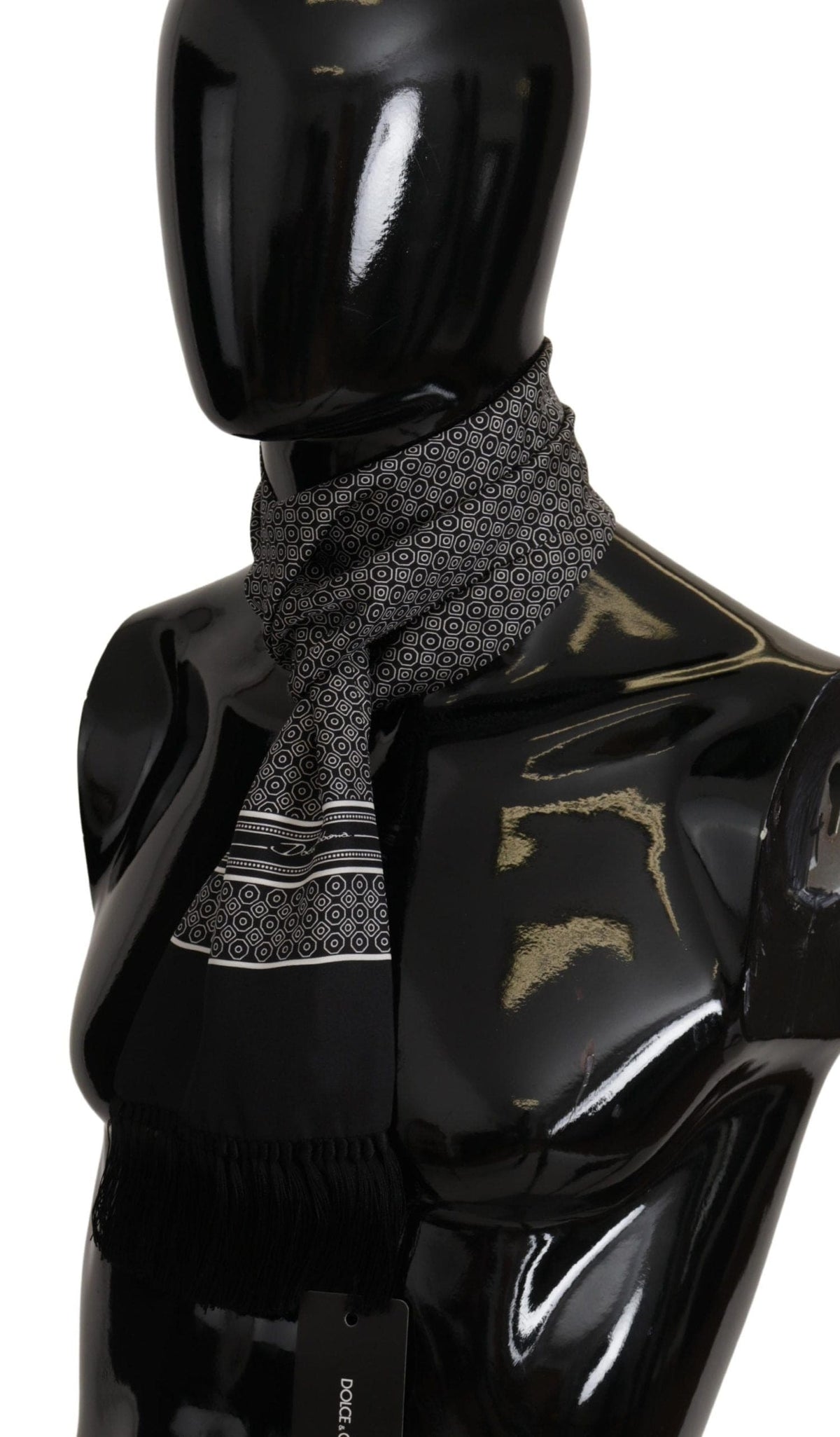 Foulard en soie géométrique élégant pour homme Dolce &amp; Gabbana