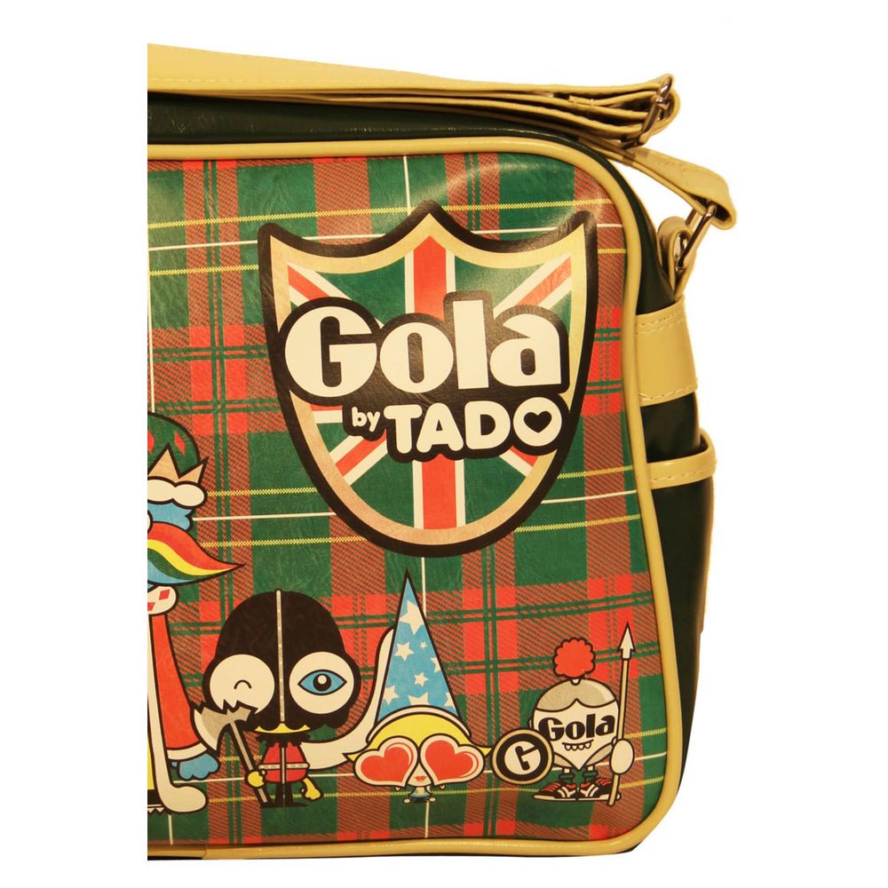 Bolso de mano de tela verde Gola