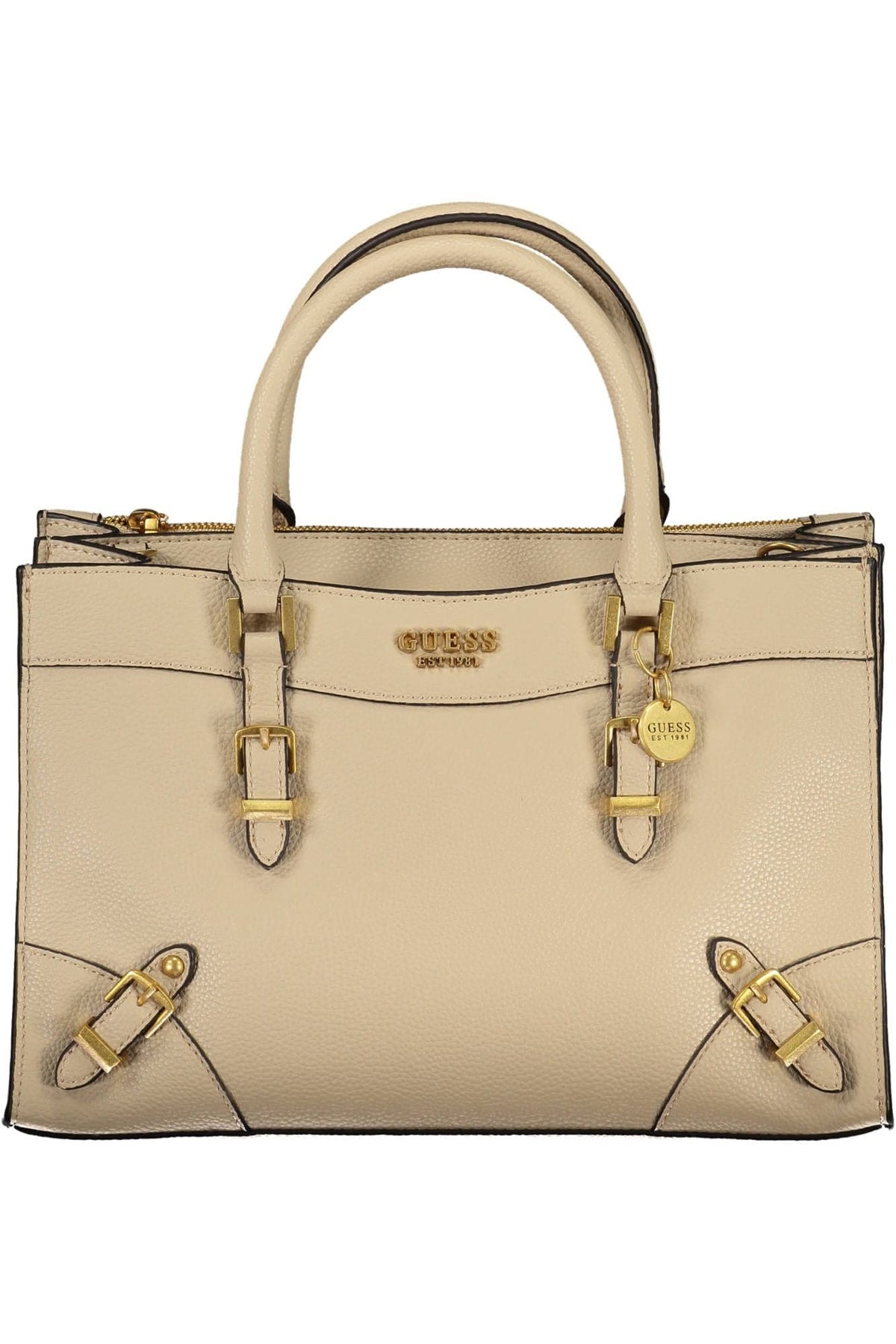 Bolso de mano chic beige con dos compartimentos de Guess Jeans