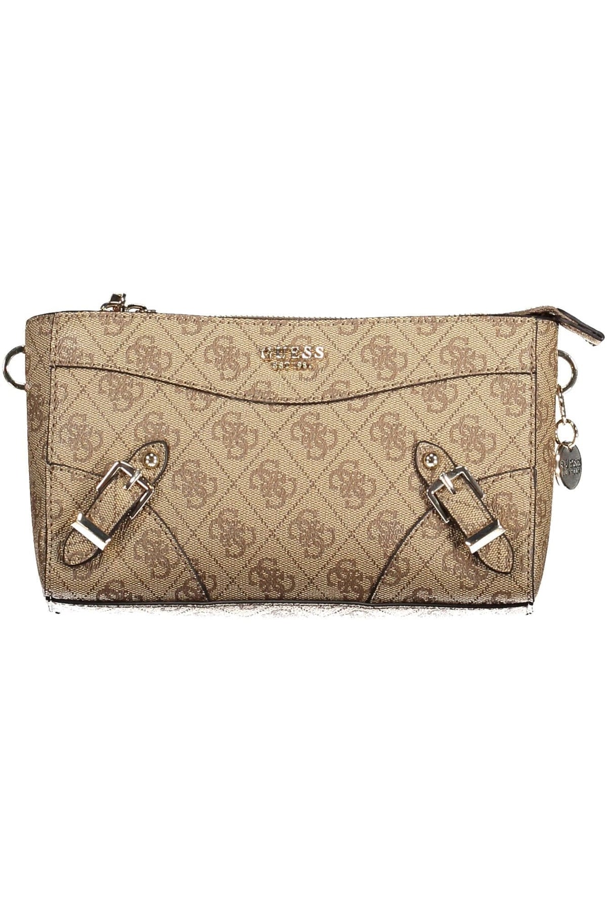 Bolso de hombro chic beige con detalles en contraste de Guess Jeans