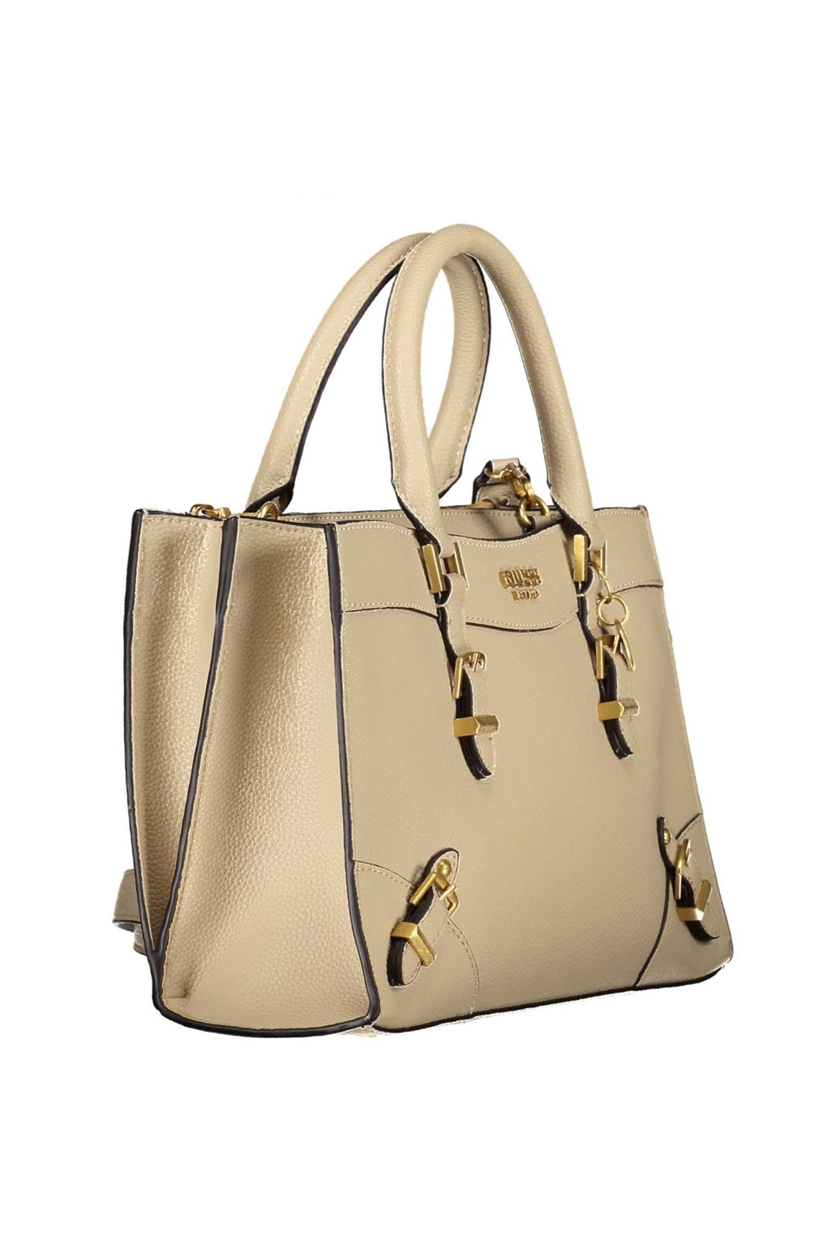 Bolso de mano chic beige con dos compartimentos de Guess Jeans