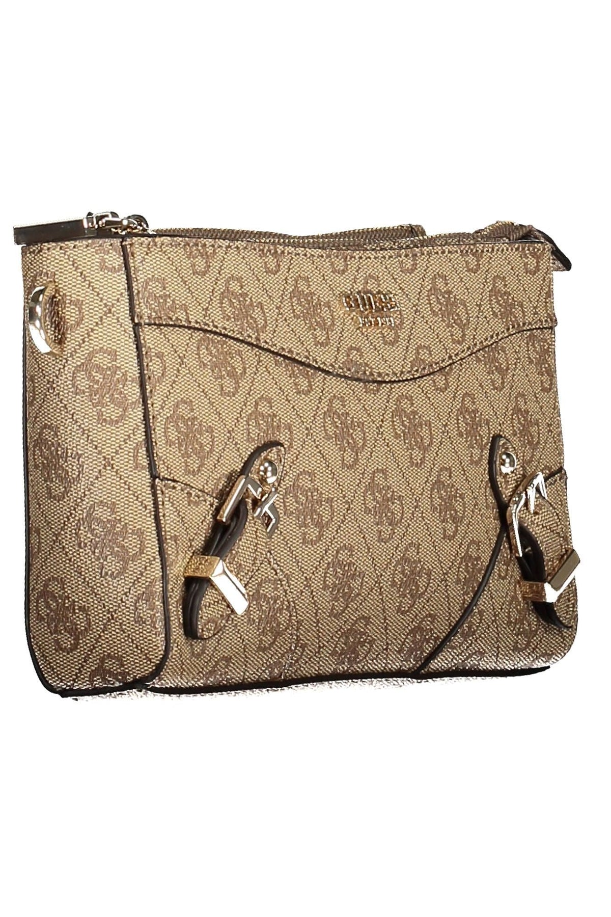 Bolso de hombro chic beige con detalles en contraste de Guess Jeans