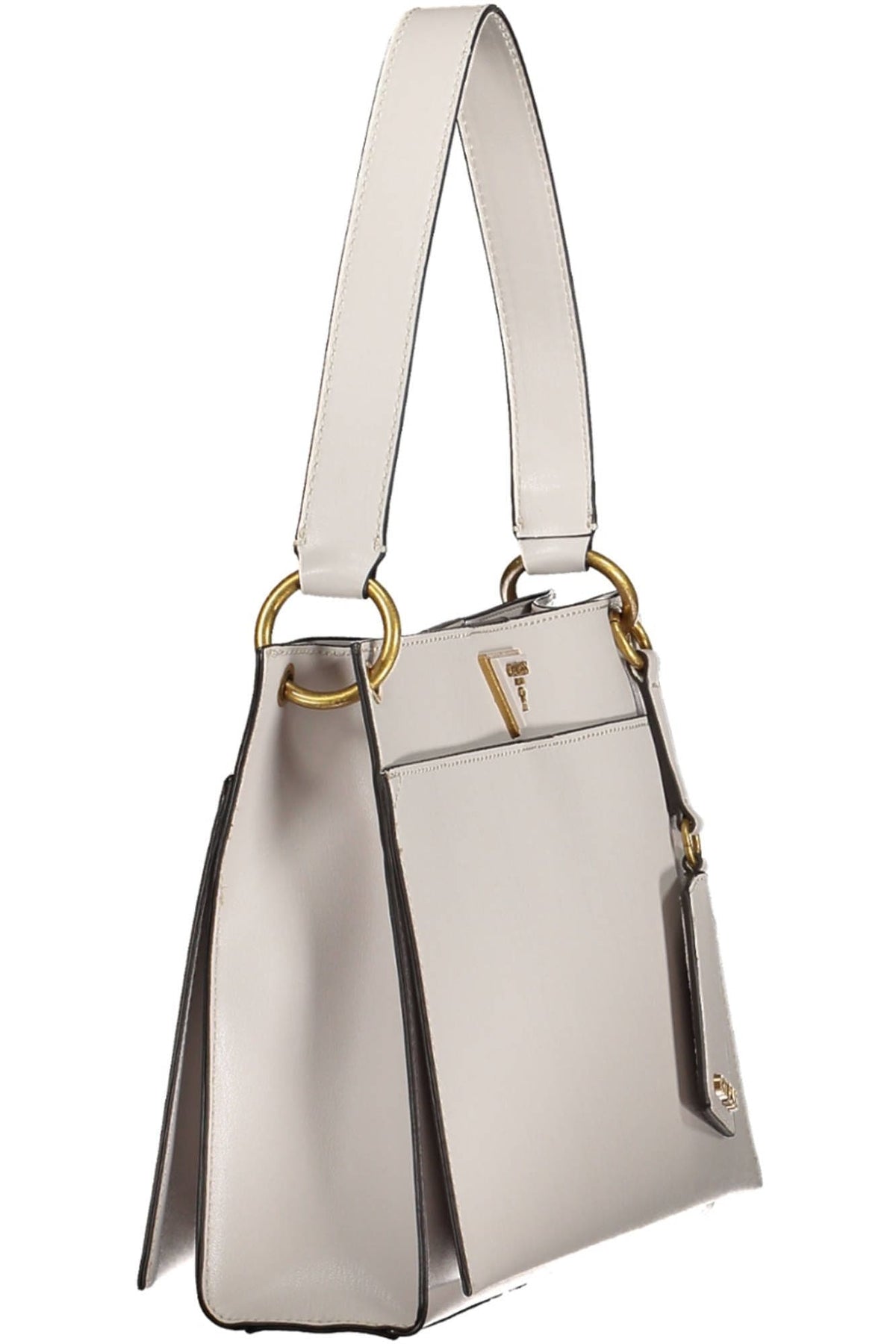 Bolso de hombro chic de poliuretano gris con logotipo de Guess Jeans