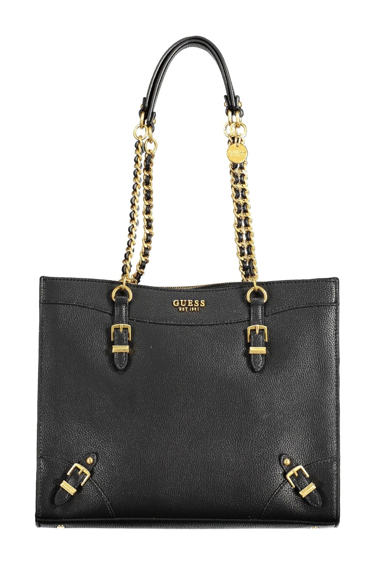 Bolso de hombro con correa de cadena Guess Jeans Chic en color negro