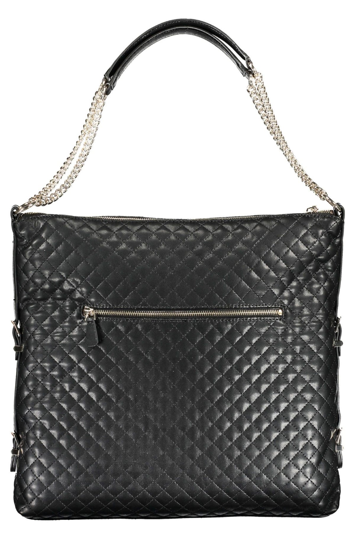 Bolso de hombro negro con dos cadenas Guess Jeans Chic