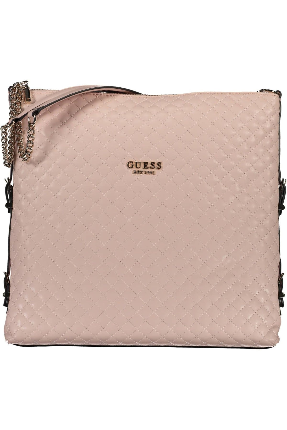 Sac à bandoulière Guess Jeans Chic en polyuréthane rose avec poignée en chaîne