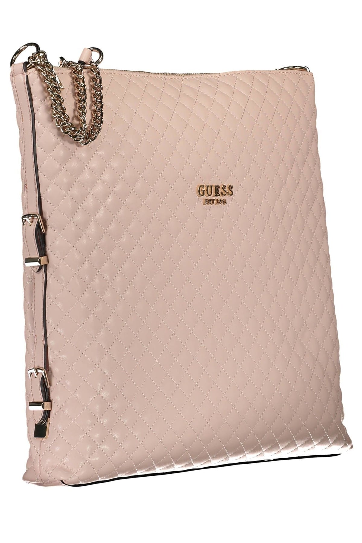 Guess Jeans Chic Pink Polyurethane Chain-Handle Shoulder Bag