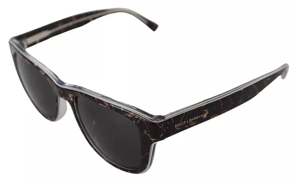 Gafas de sol Dolce &amp; Gabbana DG4284-F de plástico negro con montura completa y lentes de espejo grises