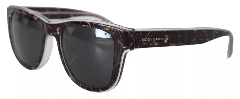 Gafas de sol Dolce &amp; Gabbana DG4284-F de plástico negro con montura completa y lentes de espejo grises