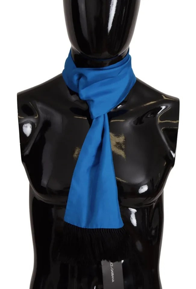 Foulard en soie bleu royal Dolce &amp; Gabbana