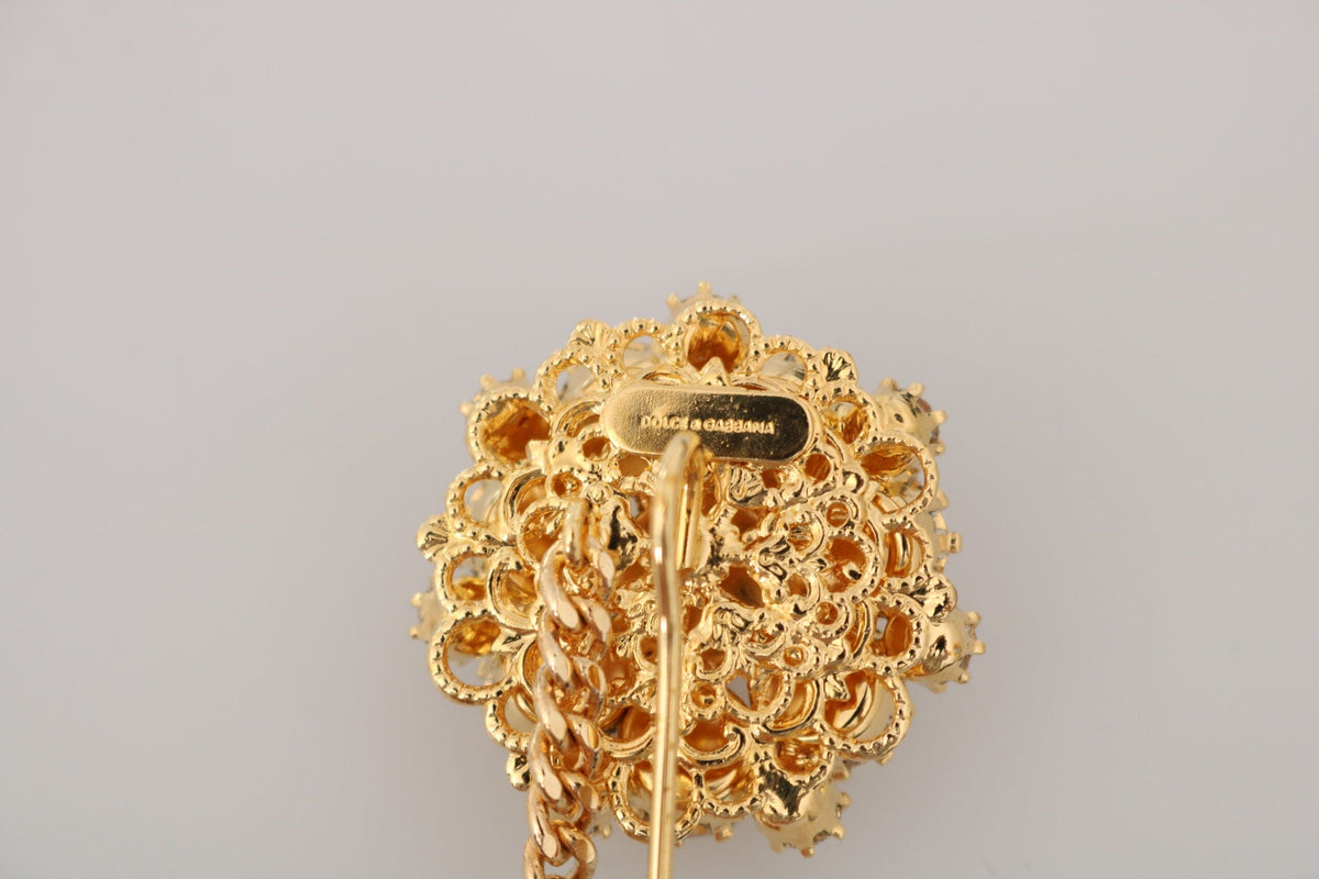 Broche dorado adornado con cristales de Dolce &amp; Gabbana