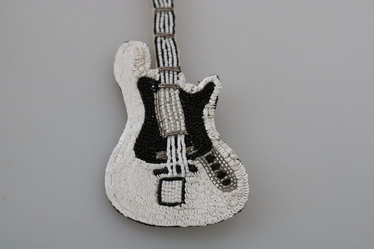 Broche guitare à paillettes dorées Dolce &amp; Gabbana