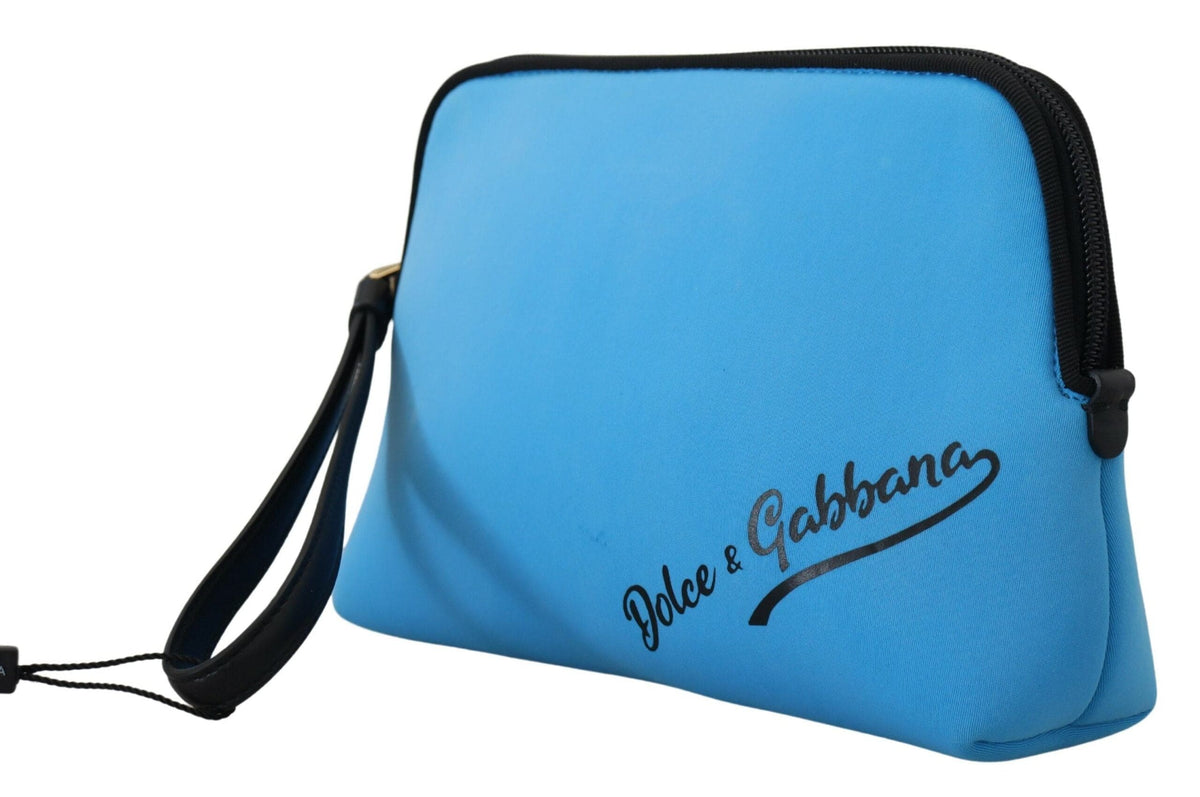 Bolso elegante tipo sobre de poliamida azul de Dolce &amp; Gabbana