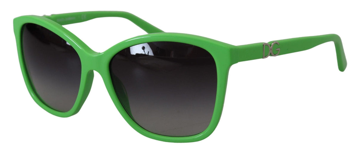 Lunettes de soleil rondes en acétate vert chic Dolce &amp; Gabbana