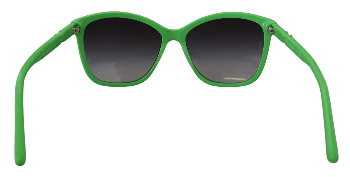 Lunettes de soleil rondes en acétate vert chic Dolce &amp; Gabbana