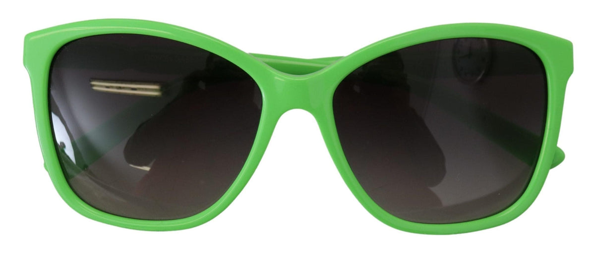 Lunettes de soleil rondes en acétate vert chic Dolce &amp; Gabbana