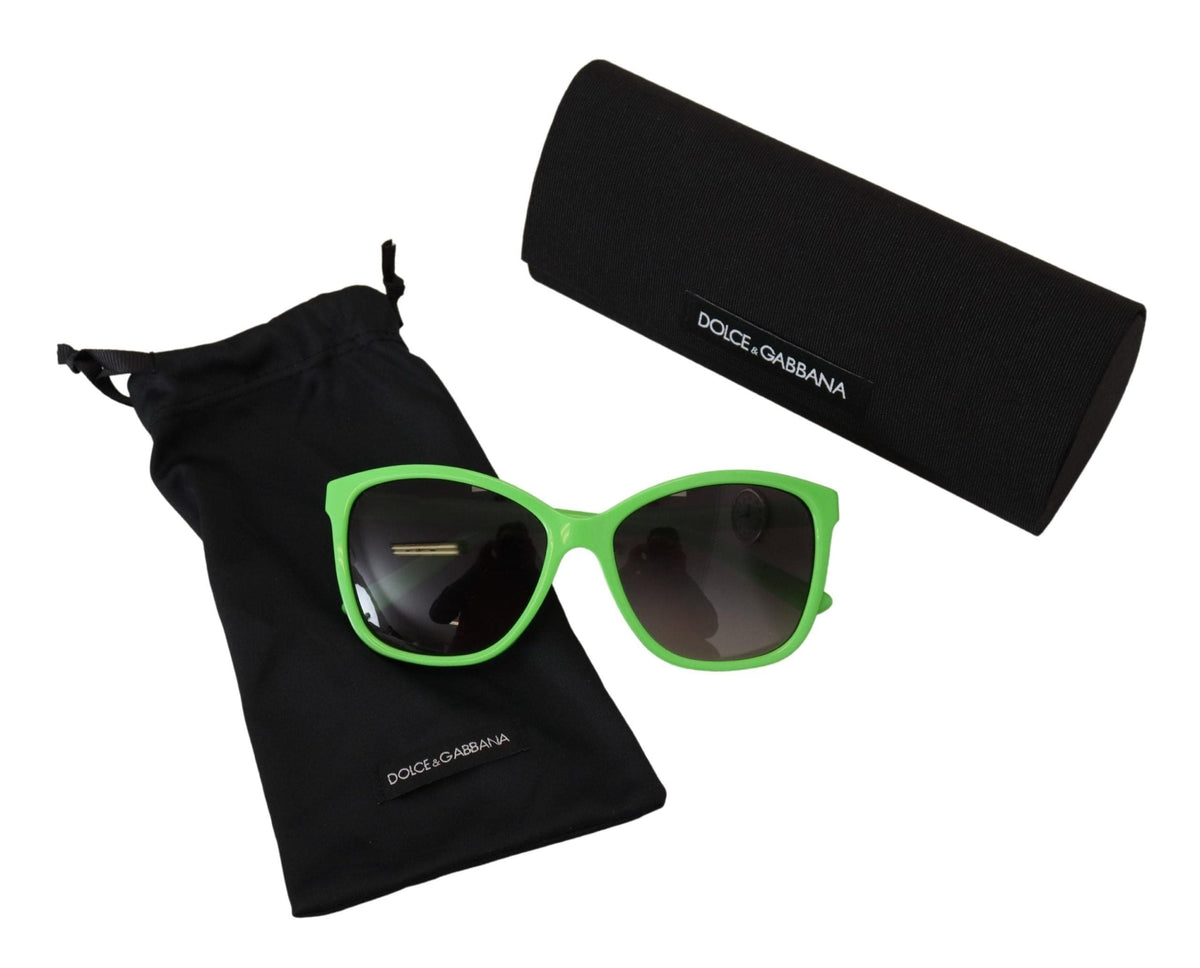 Lunettes de soleil rondes en acétate vert chic Dolce &amp; Gabbana