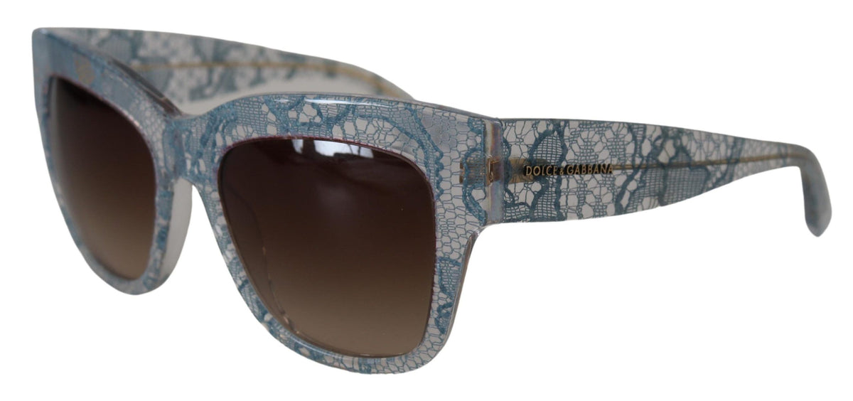 Gafas de sol elegantes con degradado y ribete de encaje de Dolce &amp; Gabbana