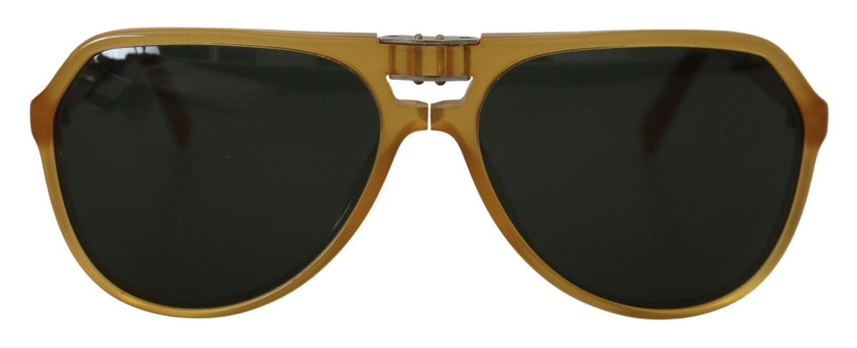 Lunettes de soleil aviateur en acétate jaune chic Dolce &amp; Gabbana