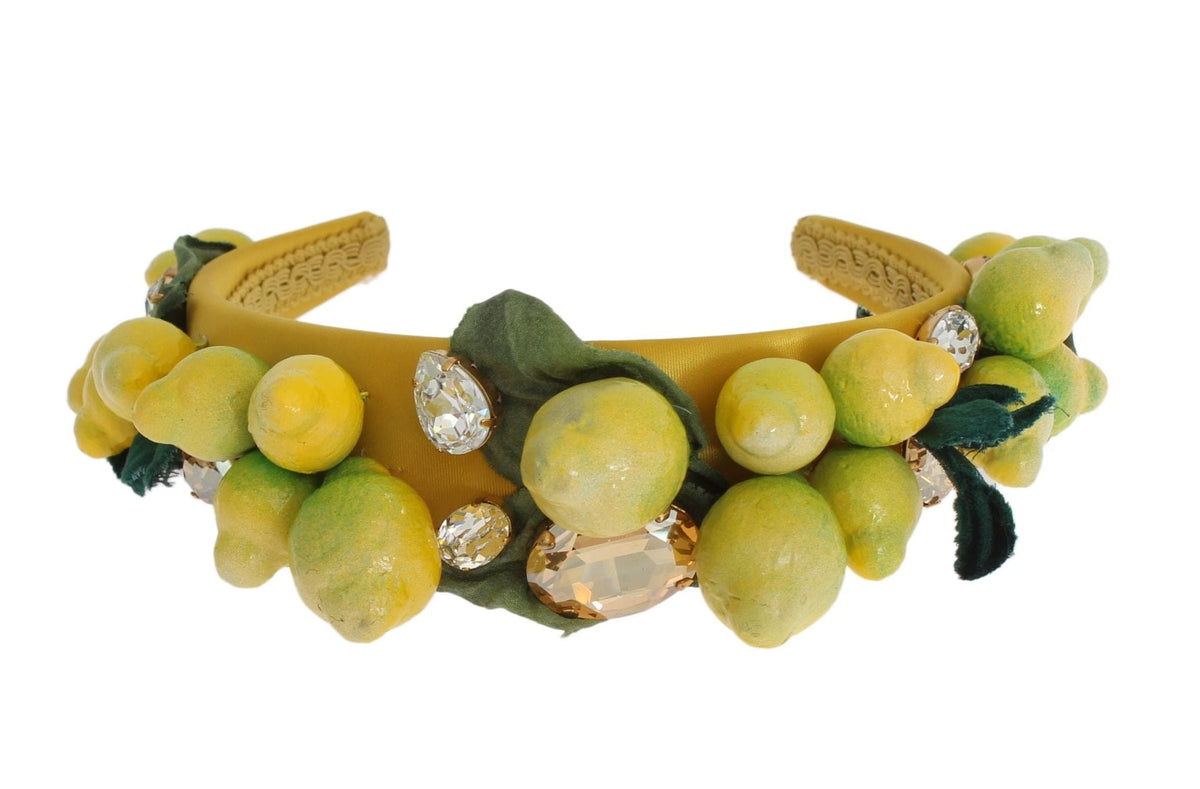 Diadema con cristales de seda y limón de Dolce &amp; Gabbana