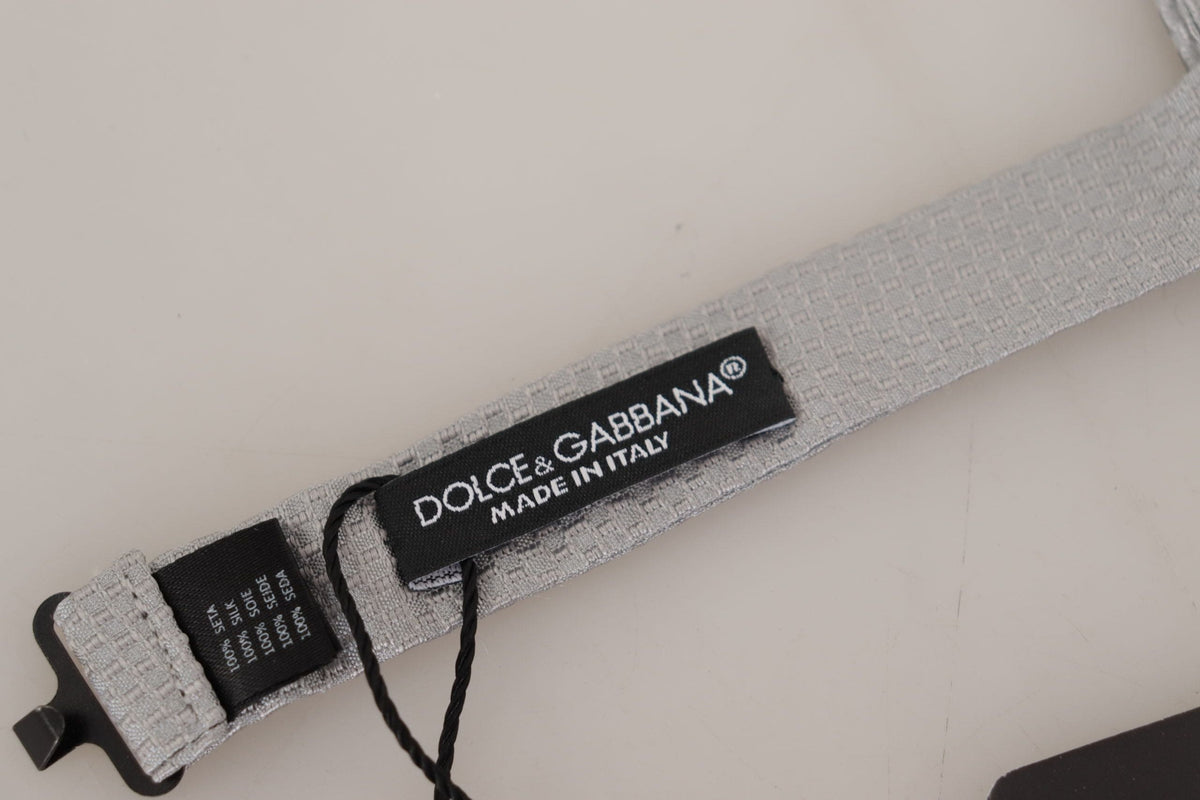 Nœud papillon en soie gris chic Dolce &amp; Gabbana